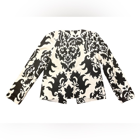 Tory Burch Monochrome Baroque Damask
Print Silk Jacket 6 - Picture 2 of 4